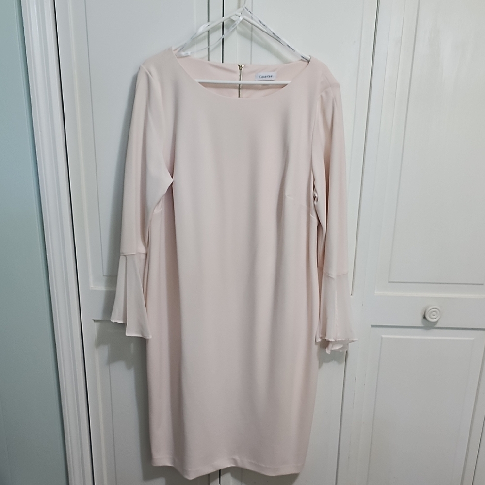 Elegant BLUSH color Dress by Calvin Klein SIZE- 20 W PLUS